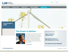 Tablet Screenshot of 2009report.lmwindpower.com